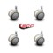 Service Caster 2" Gray Soft Wheel Grip Ring Office Chair Casters  SCC, PK4 SCC-GR02S50-TPR-GRY-716-4 - alternate 3